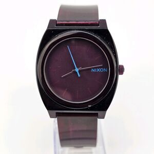 Nixon Time Teller Minimal Watch Unisex Burgundy/Maroon Bands 39MM New Battery